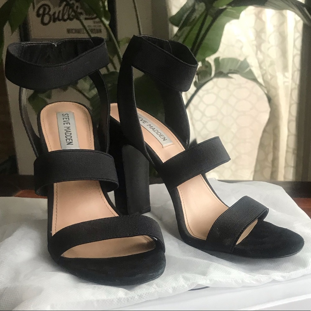 Tiffani Ankle Strap Sandal Black Suede